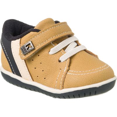 Sapatênis Bebê Klin Cravinho Casual Faixas Mostarda/preto