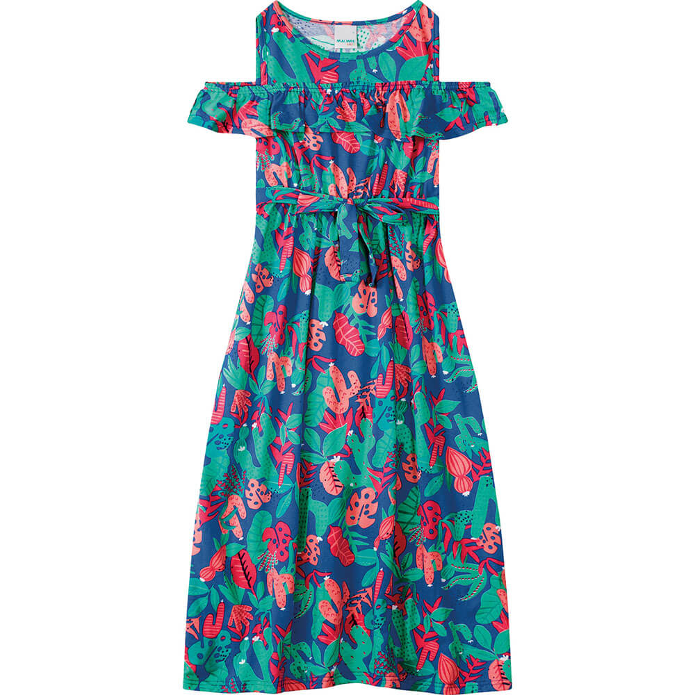 vestido longo malwee infantil